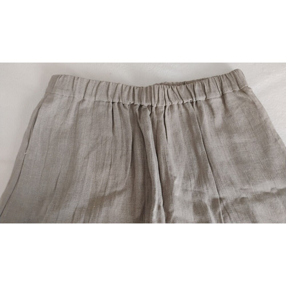 Mary Claret House Shorts In Natural Women's Flax Linen Sz XXL Tan EUC USA Made - Picture 3 of 15